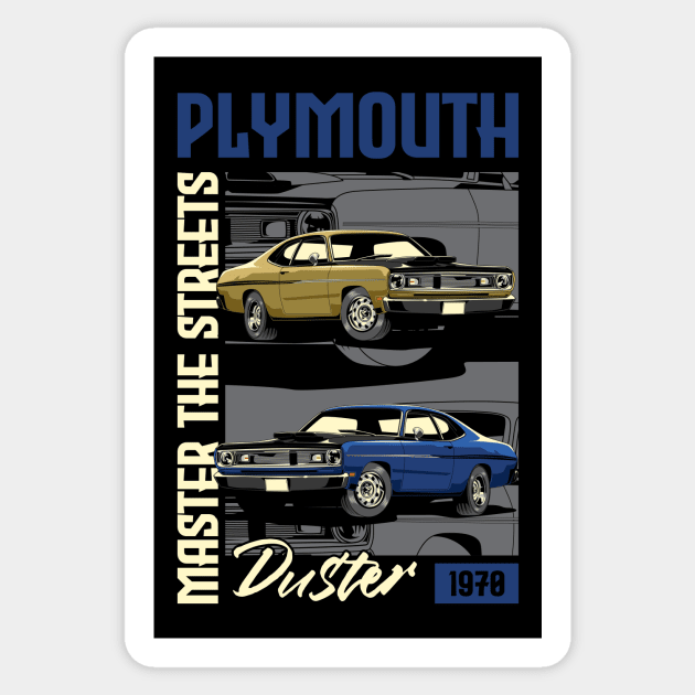 1970 Plymouth Duster Car Sticker by milatees